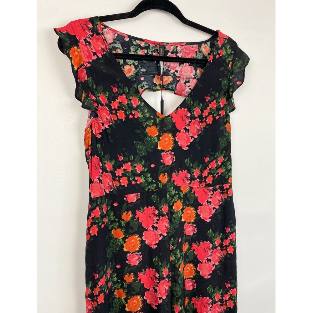 NWT Anthropologie Plenty Tracy Reese Lauretta Floral Wide Leg Jumpsuit Black - M - Picture 5 of 13
